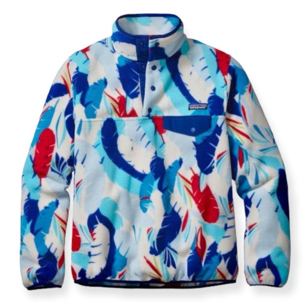 Patagonia Synchilla Limited Edition Multicolor Feather Print